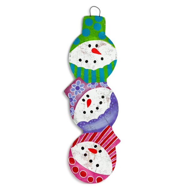 Reversible Snowmen & Ornaments Door Hanger