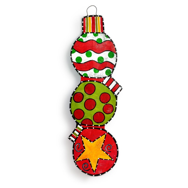 Reversible Snowmen & Ornaments Door Hanger