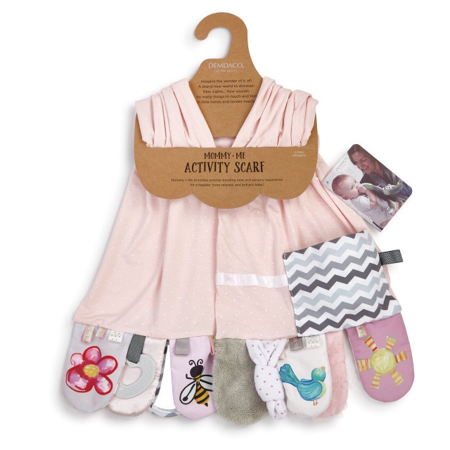 Mommy & Me Activity Scarf - Pink Flower Bouquet