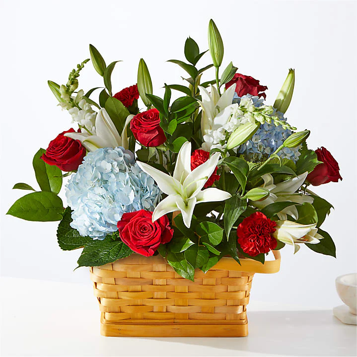 Rest with Glory Basket  Flower Bouquet