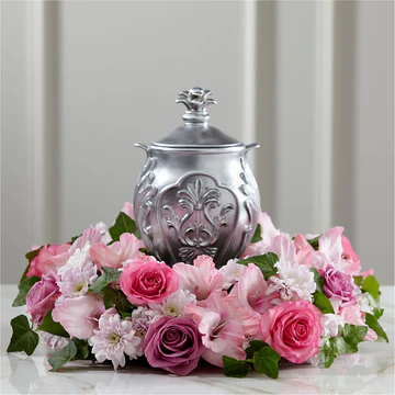 Pink Urn Wreath Flower Bouquet