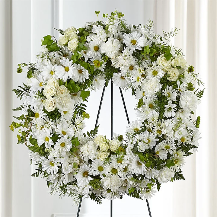 Faithful Wishes Wreath Flower Bouquet