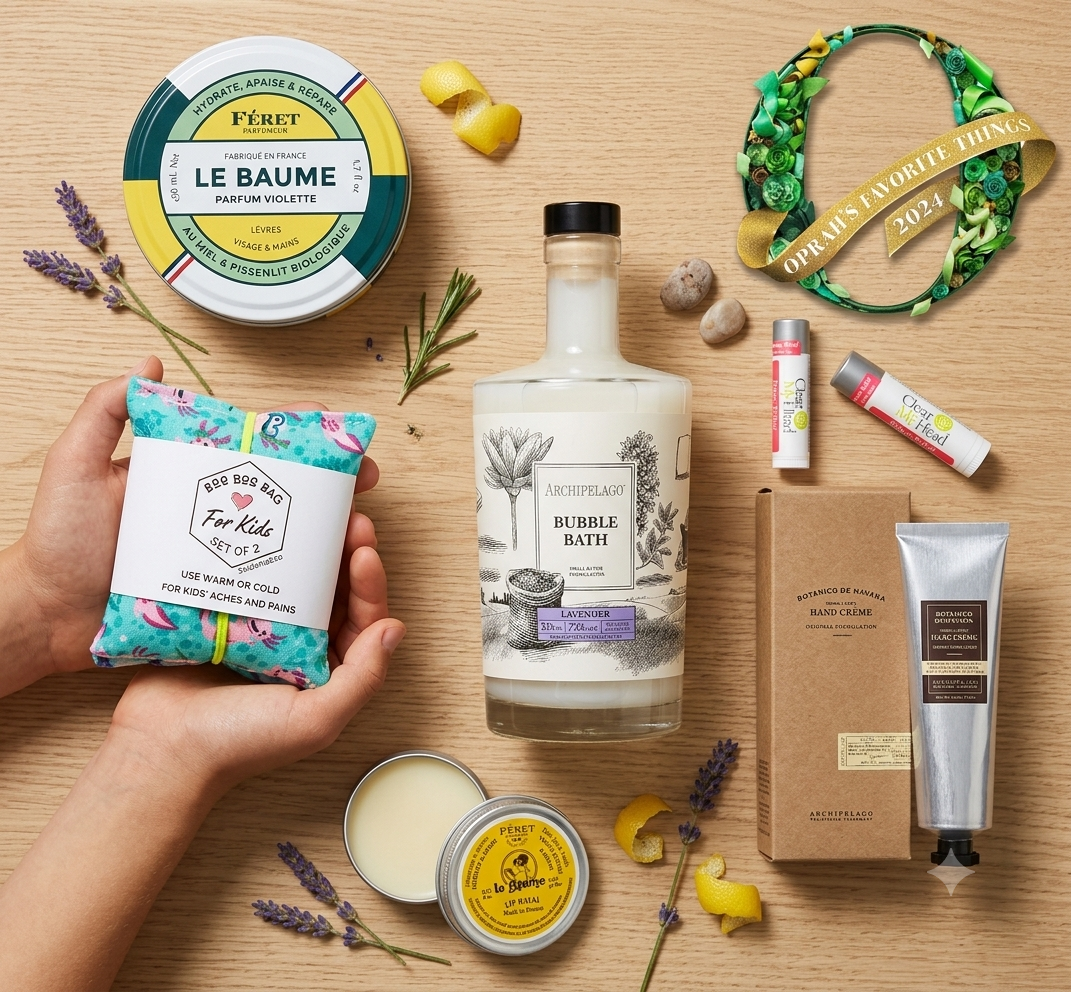 Collection of luxury hand creams, bubble bath